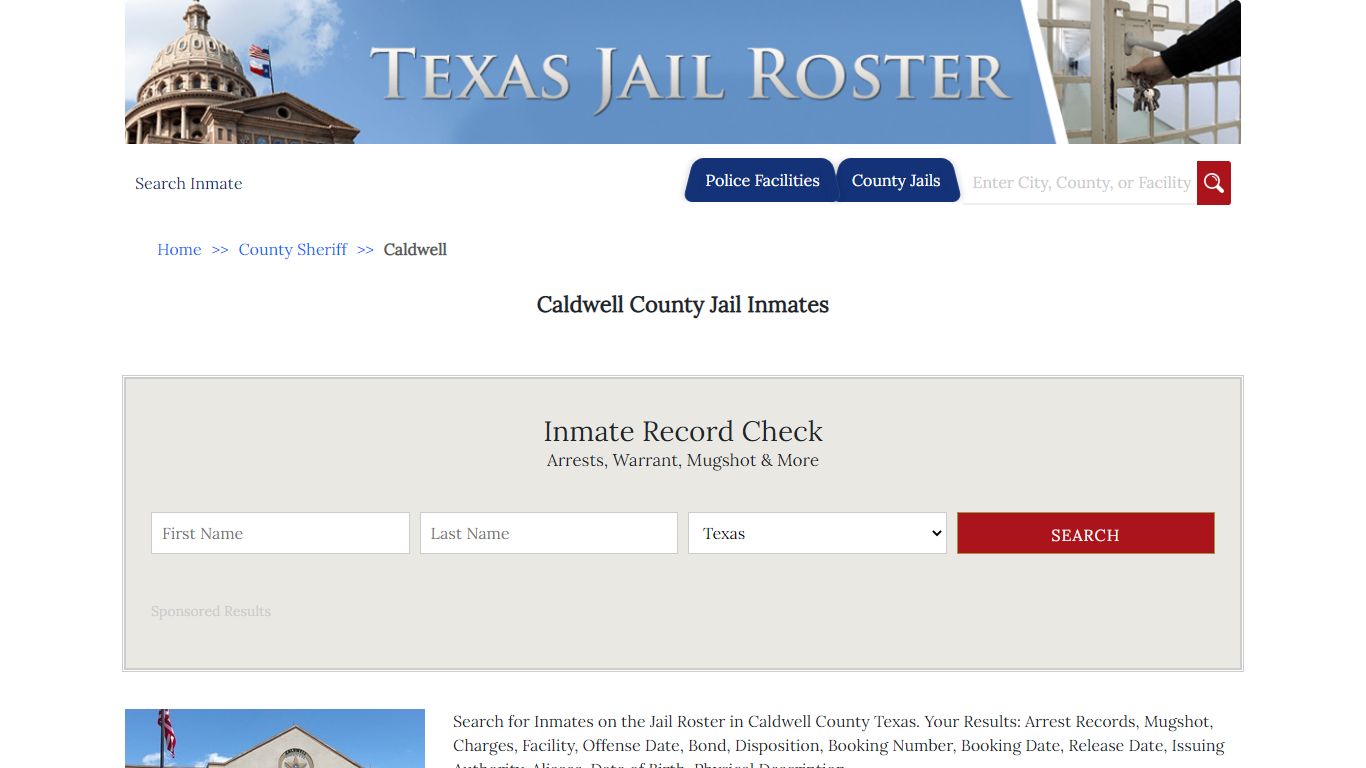 Caldwell County Jail Inmates - Jail Roster Search