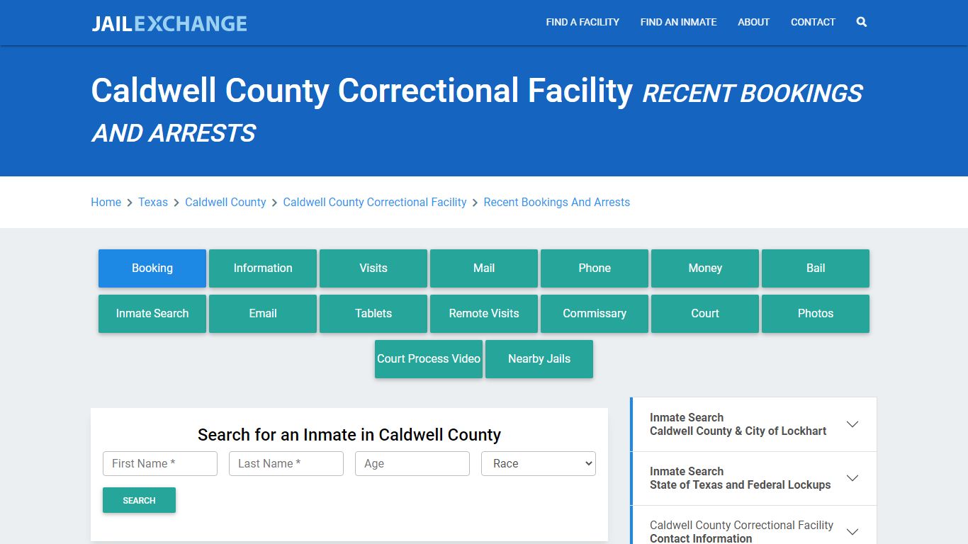 Caldwell County Correctional Facility TX Recent Arrests and Bookings